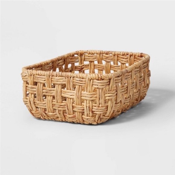 Rectangular Twisted Open Checkered Weave Basket - Brightroom NWT Medium - Picture 1 of 3